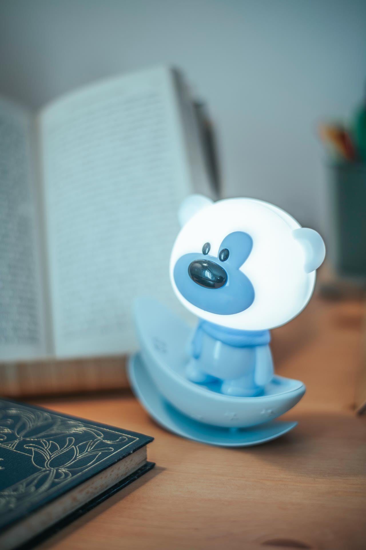 Lampada azzurra animaletti